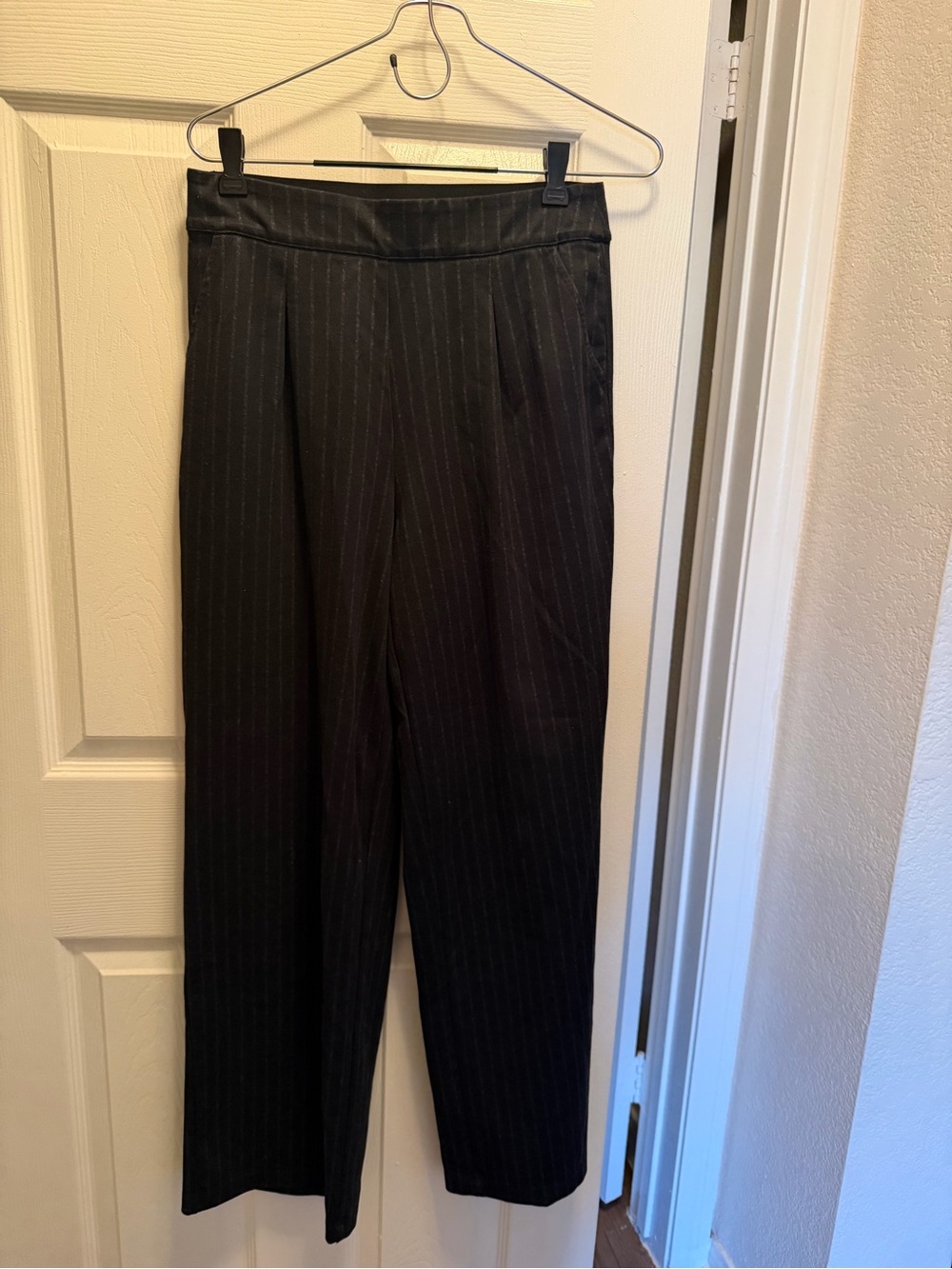 Max Studio Black Pinstripe Skirt